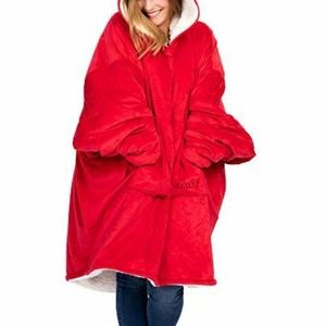 Comfy USA Red Oversized Hoodie Blanket